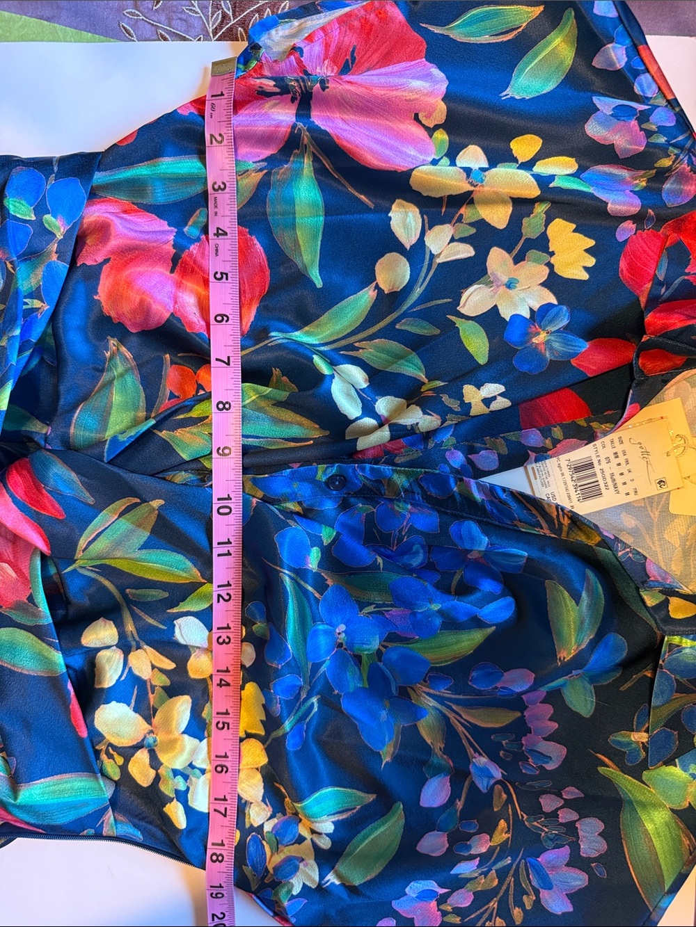 PRICE DROP! Navy Floral Garden Full Button-Front Dress NWT M - Picture 7 of 7